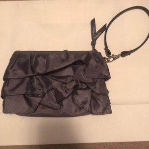 31 Grey Ruffle Bag with matching Leather Wristlet